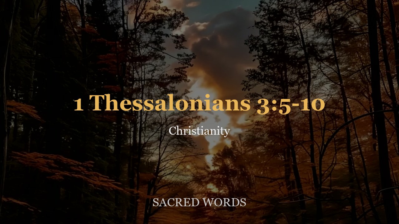 1 Thessalonians 3:5-10