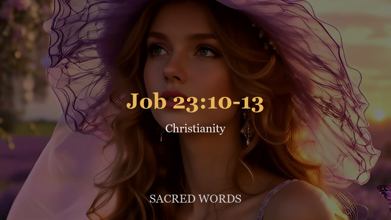Job 23:10-13